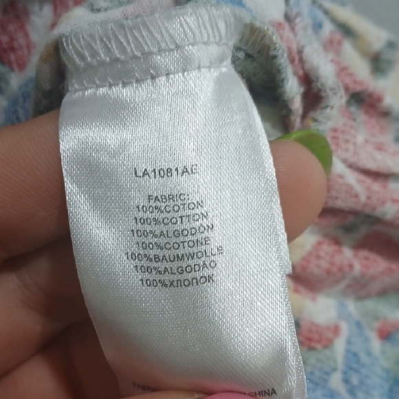 Molly Bracken Strapless Floral Dress - Red, Yellow, Blue Pre-owned Sz M - Picture 3 of 13